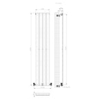 iBathUK Apex Vertical Single Panel Slim Flat Radiator, Designer Slim Radiator