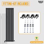 iBathUK Apex Vertical Single Panel Slim Flat Radiator, Designer Slim Radiator