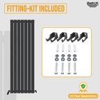 iBathUK Apex Vertical Single Panel Slim Flat Radiator, Designer Slim Radiator