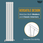 iBathUK Apex Vertical Single Panel Slim Flat Radiator, Designer Slim Radiator