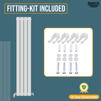 iBathUK Apex Vertical Single Panel Slim Flat Radiator, Designer Slim Radiator