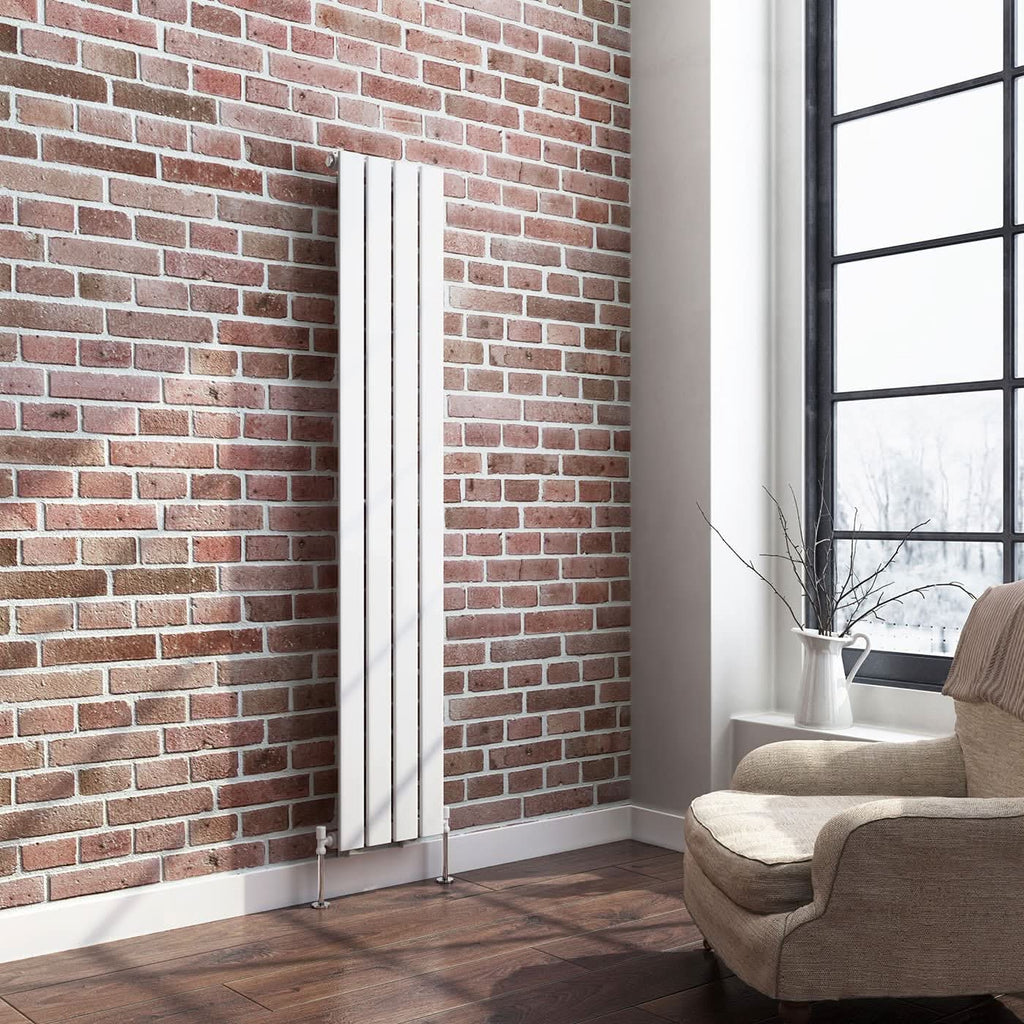iBathUK Apex Vertical Single Panel Slim Flat Radiator, Designer Slim Radiator