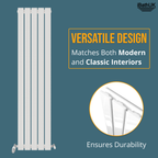 iBathUK Apex Vertical Single Panel Slim Flat Radiator, Designer Slim Radiator