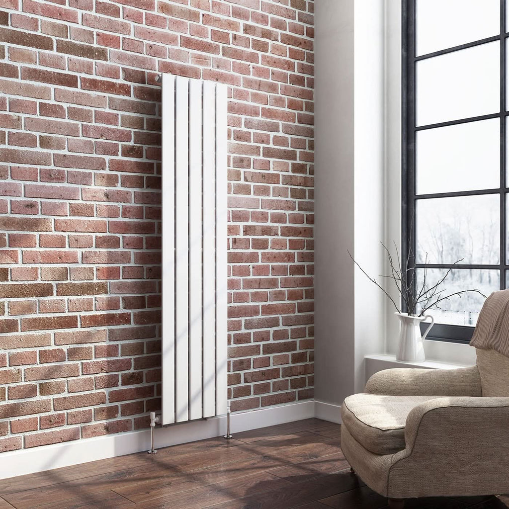 iBathUK Apex Vertical Single Panel Slim Flat Radiator, Designer Slim Radiator