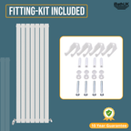 iBathUK Apex Vertical Single Panel Slim Flat Radiator, Designer Slim Radiator