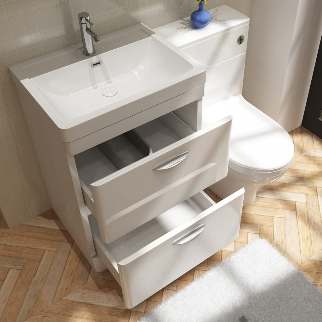 Apollo 2 Drawer Floorstanding Vanity With Basin