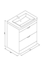 Apollo 2 Drawer Floorstanding Vanity With Basin