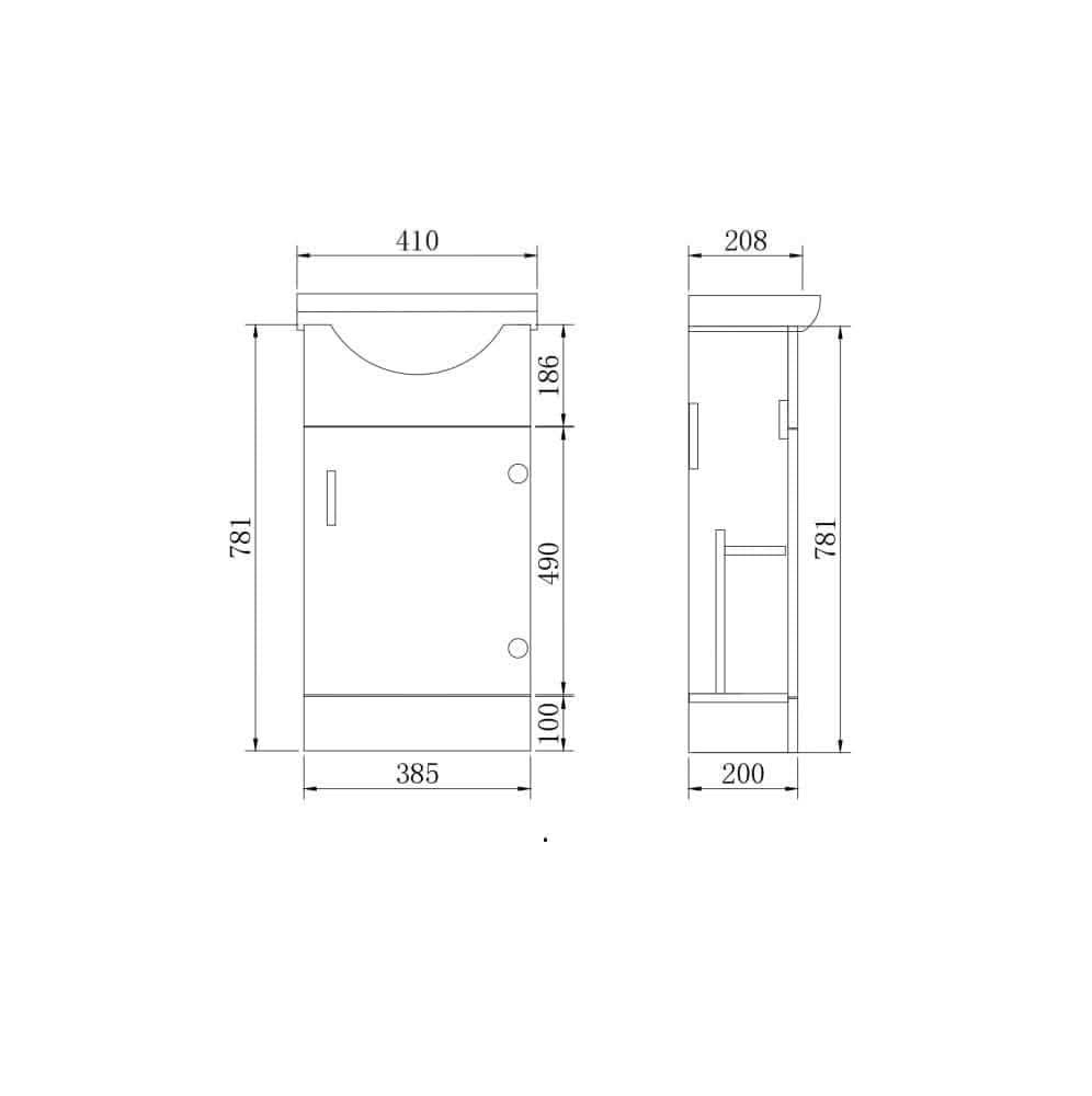 Petite Modern Flooratanding Bathroom Suite