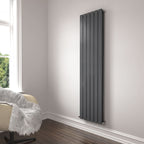 iBathUK Apex Vertical Double Slim Flat Panel Radiator, Designer Radiator, Vertical Radiators