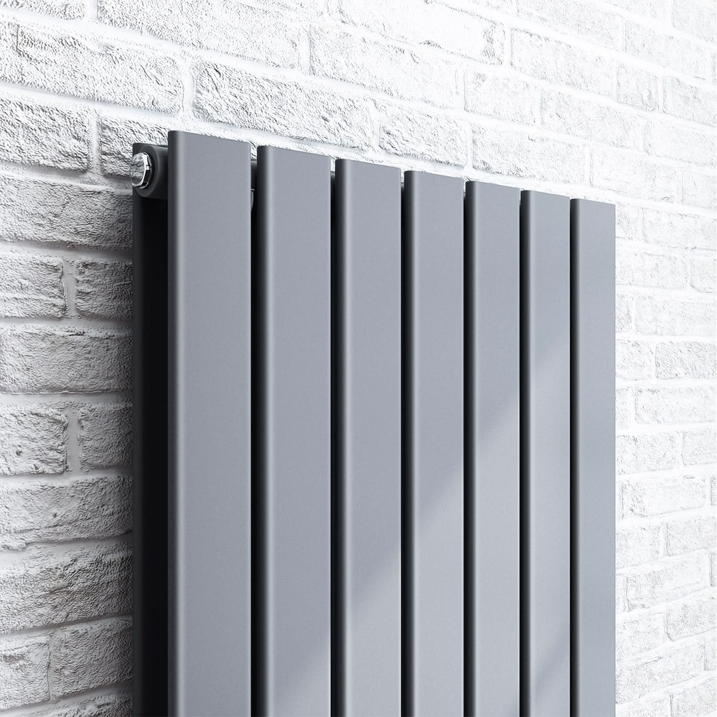 iBathUK Apex Vertical Double Slim Flat Panel Radiator, Designer Radiator, Vertical Radiators