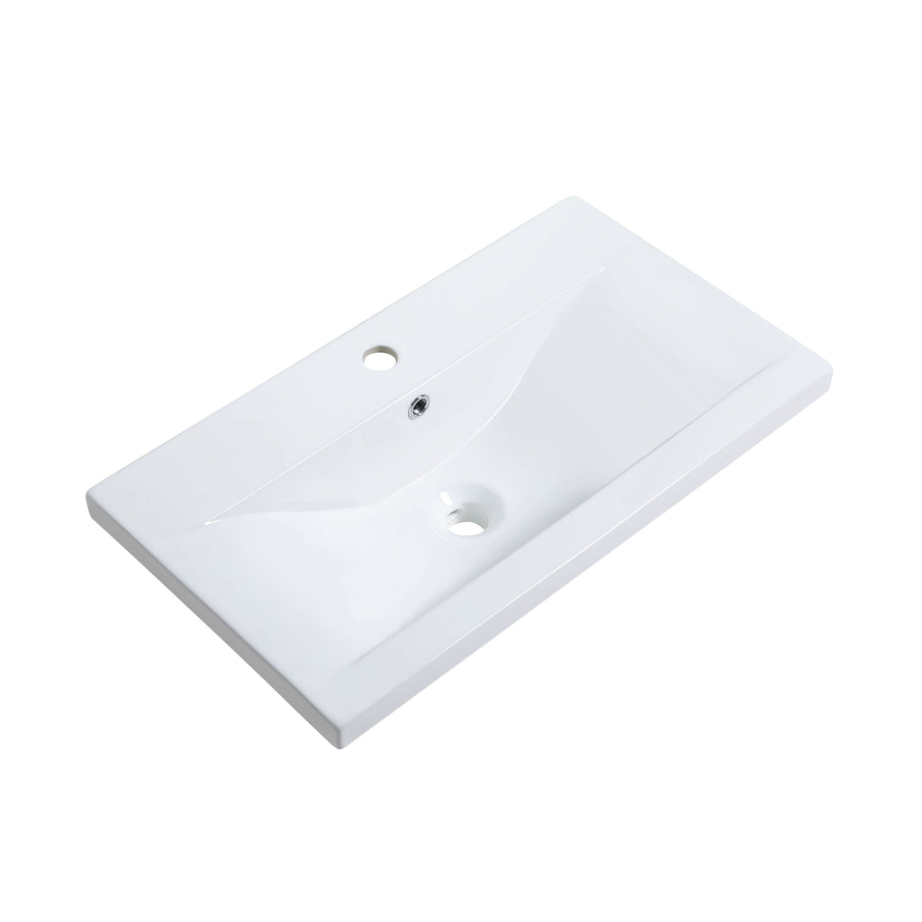 Venus Floor Standing Vanity Unit and Mid-Edge Basin - White