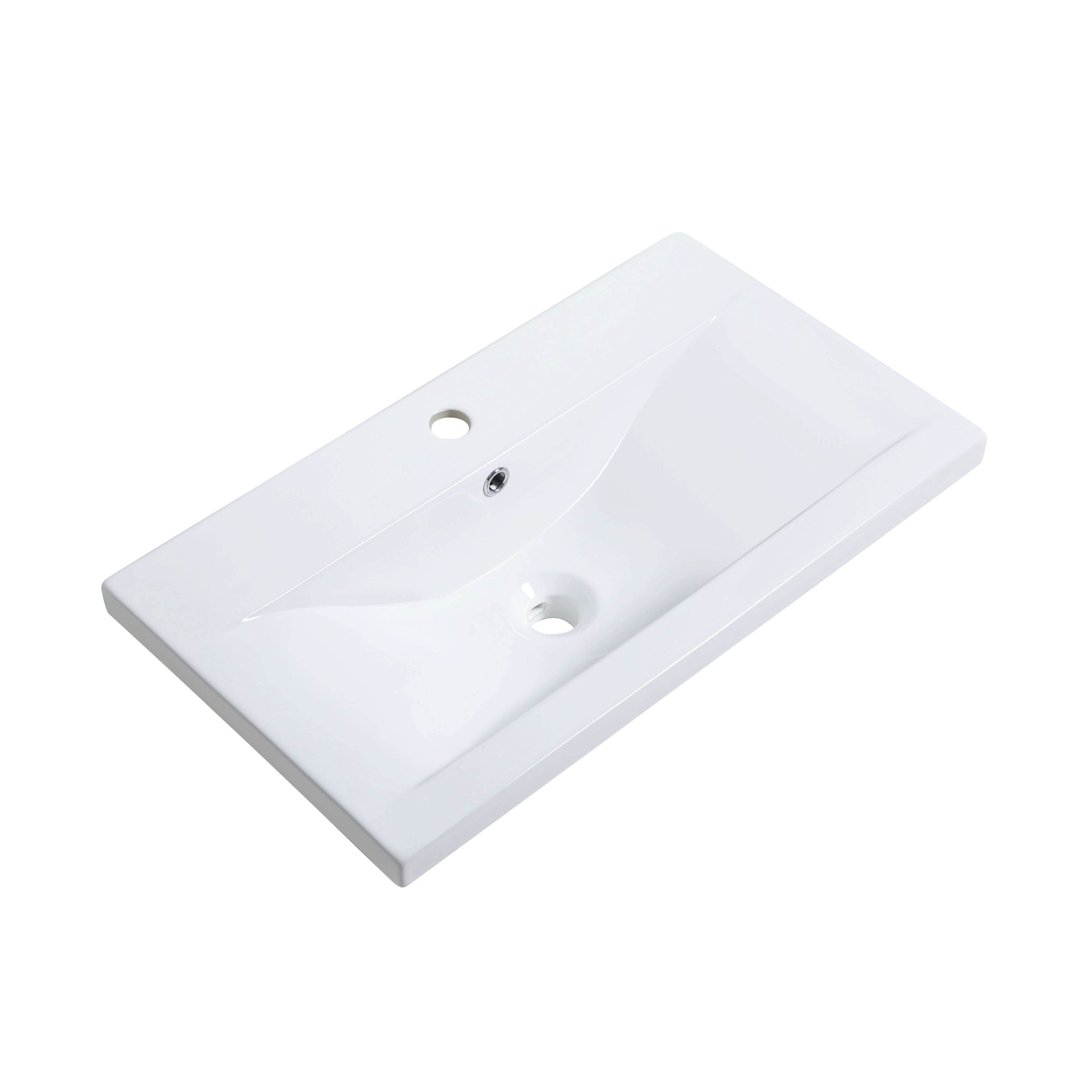 Venus Floor Standing Vanity Unit and Mid-Edge Basin - White