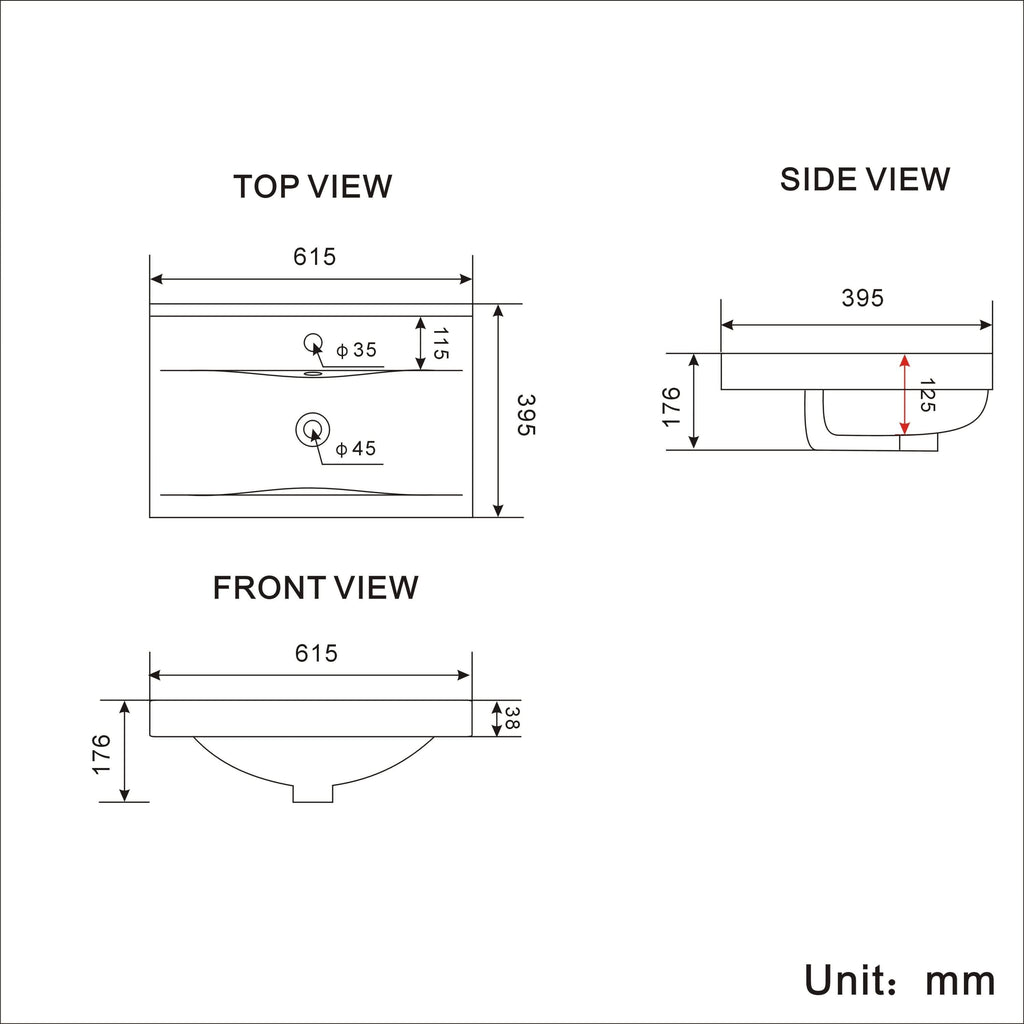 Venus Floor Standing Vanity Unit and Mid-Edge Basin - White