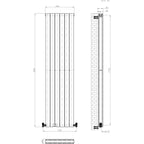 iBathUK Apex Vertical Double Slim Flat Panel Radiator, Designer Radiator, Vertical Radiators