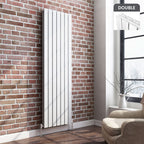 iBathUK Apex Vertical Double Slim Flat Panel Radiator, Designer Radiator, Vertical Radiators