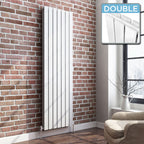iBathUK Apex Vertical Double Slim Flat Panel Radiator, Designer Radiator, Vertical Radiators