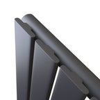 Belgravia Vertical Single Slim Flat Mirrored Panel Radiator Anthracite Grey