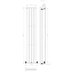 iBathUK Apex Vertical Single Slim Flat Panel Radiator, Designer Radiators, Slim Radiator