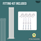 iBathUK Apex Vertical Single Slim Flat Panel Radiator, Designer Radiators, Slim Radiator