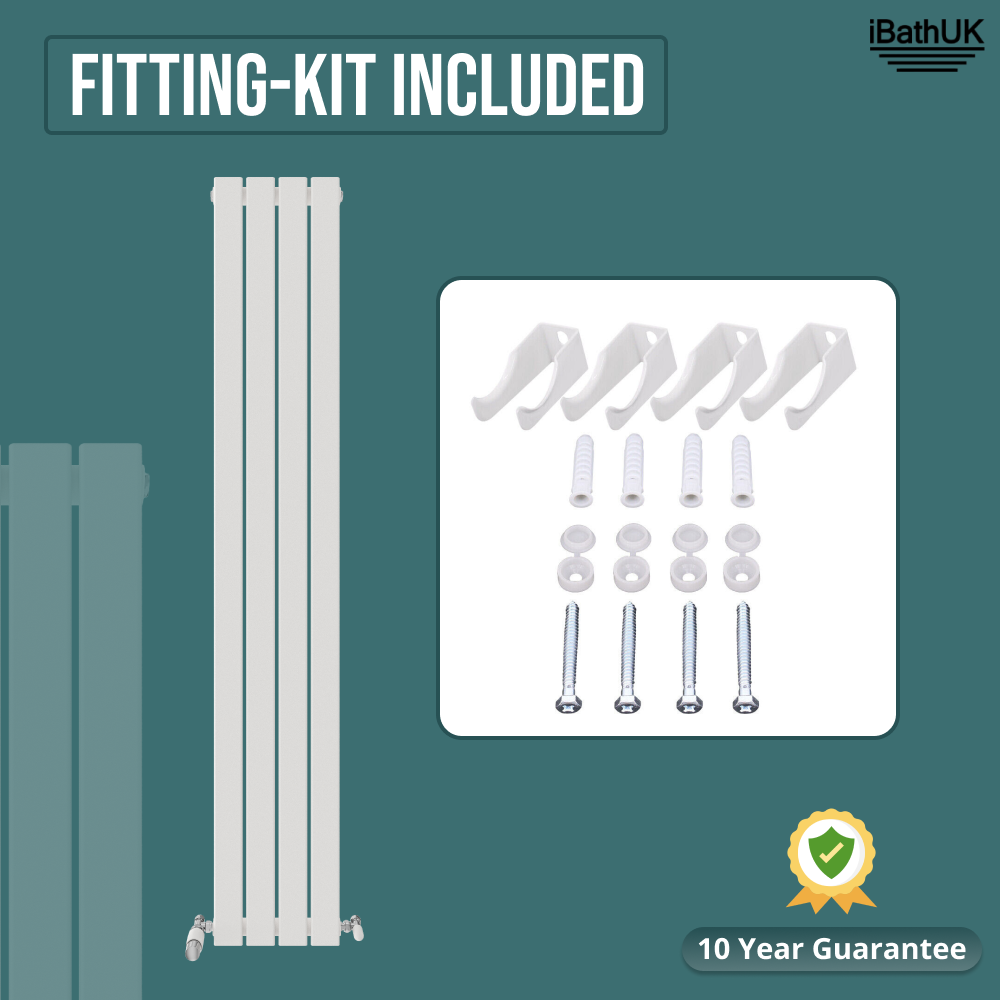 iBathUK Apex Vertical Single Slim Flat Panel Radiator, Designer Radiators, Slim Radiator