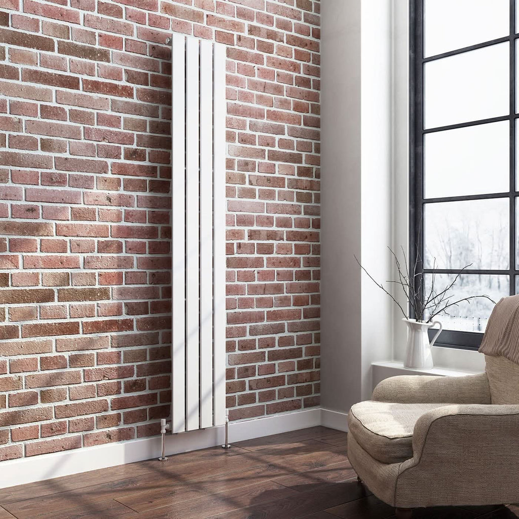 iBathUK Apex Vertical Single Slim Flat Panel Radiator, Designer Radiators, Slim Radiator