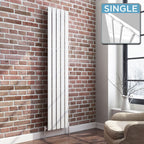 iBathUK Apex Vertical Single Slim Flat Panel Radiator, Designer Radiators, Slim Radiator