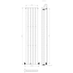 iBathUK Apex Vertical Single Slim Flat Panel Radiator, Designer Radiators, Slim Radiator