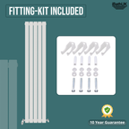 iBathUK Apex Vertical Single Slim Flat Panel Radiator, Designer Radiators, Slim Radiator