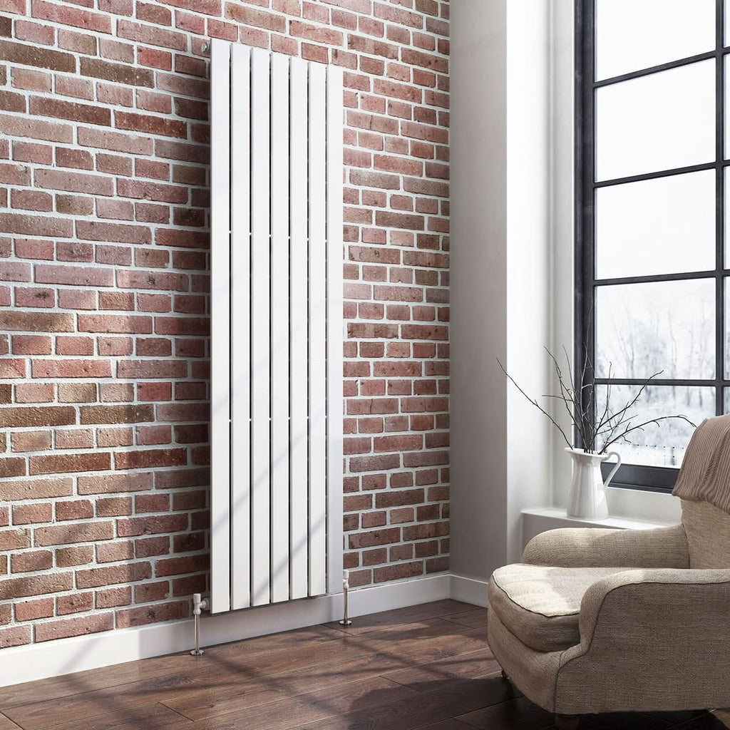 iBathUK Apex Vertical Single Slim Flat Panel Radiator, Designer Radiators, Slim Radiator