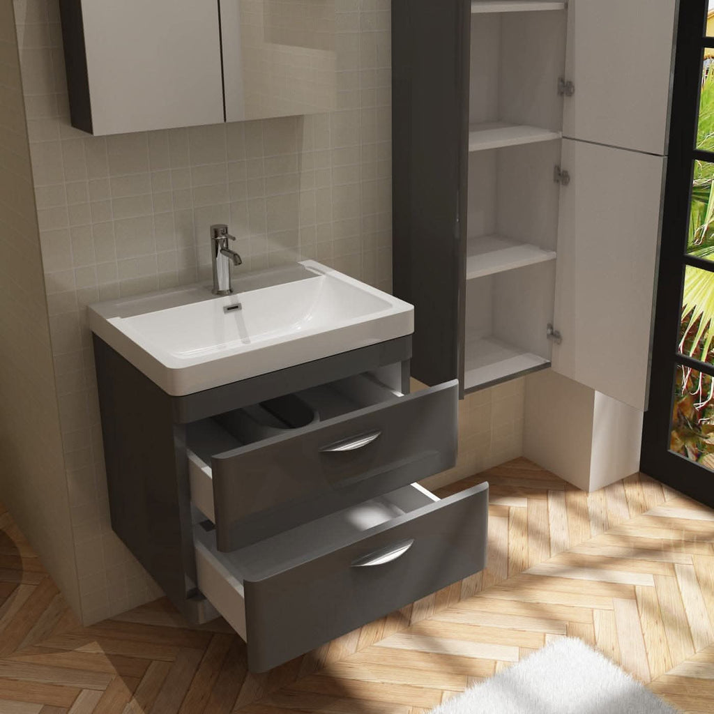 Apollo Wall Hung Tall Storage Unit - 1400mm x 400mm