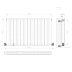 iBathUK Apex Horizontal Double Panel Slim Flat Radiator, Designer Radiator, UK Radiators, Slim Radiators