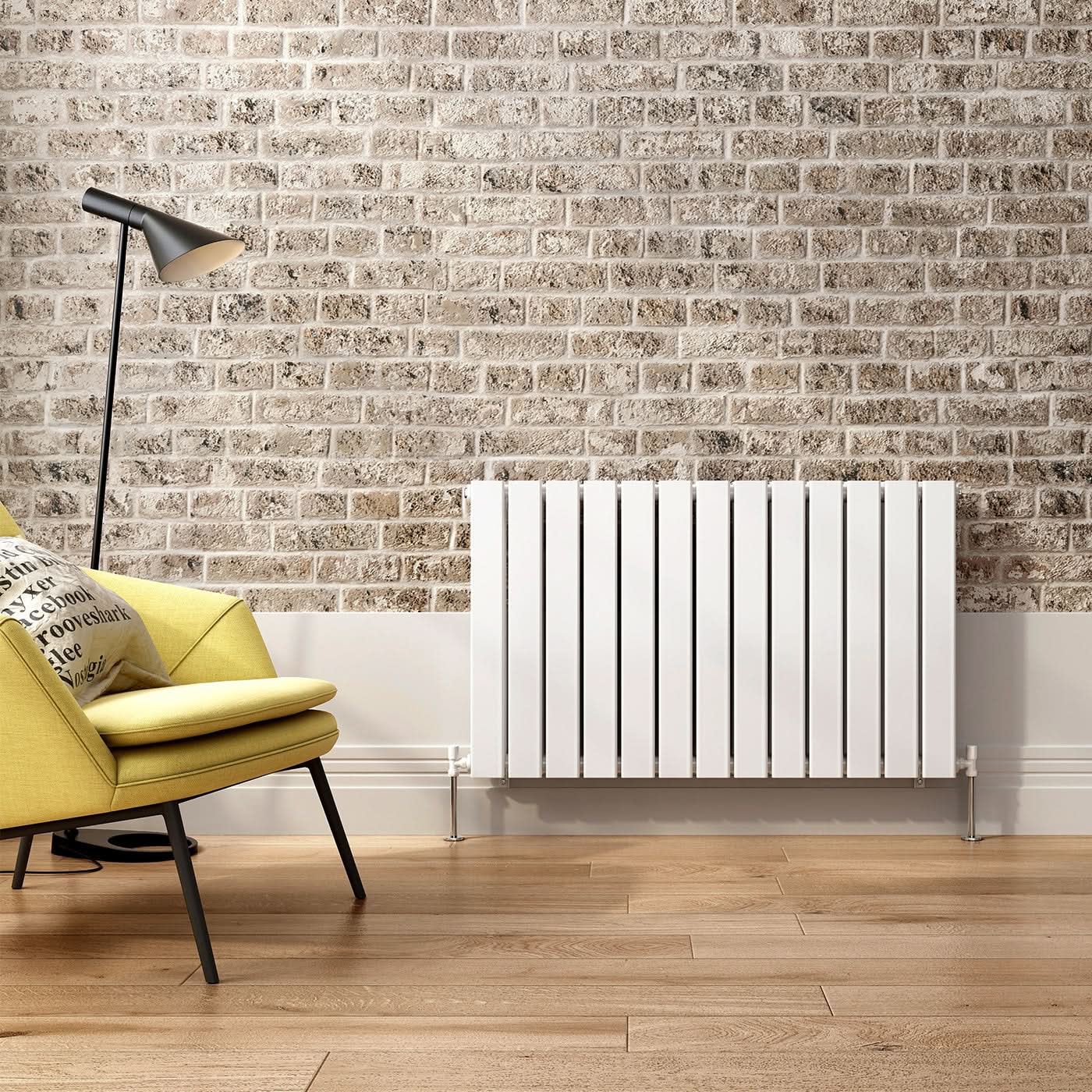 iBathUK Apex Horizontal Double Panel Slim Flat Radiator, Designer Radiator, UK Radiators, Slim Radiators
