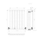 iBathUK Apex Horizontal Single Panel Slim Radiator, Designer Heating Radiators