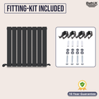 iBathUK Apex Horizontal Single Panel Slim Radiator, Designer Heating Radiators