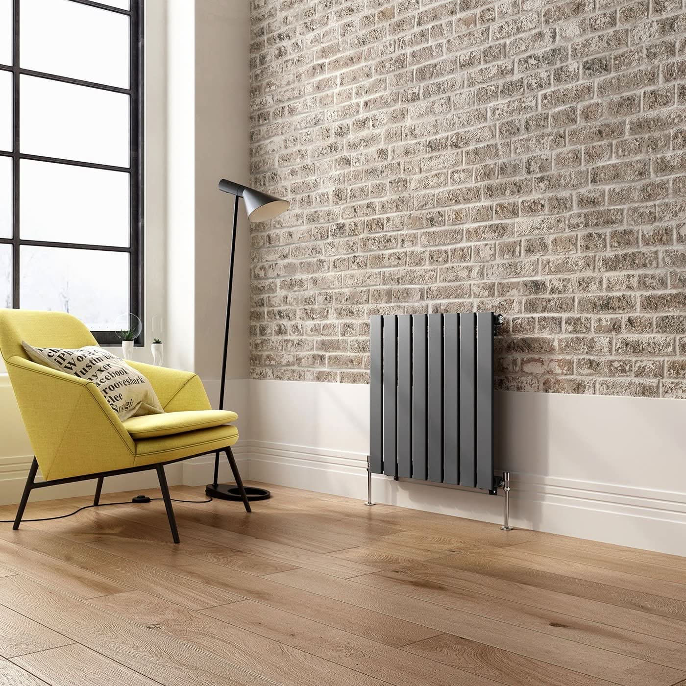 iBathUK Apex Horizontal Single Panel Slim Radiator, Designer Heating Radiators