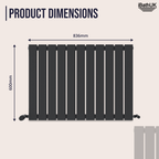 iBathUK Apex Horizontal Single Panel Slim Radiator, Designer Heating Radiators