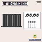 iBathUK Apex Horizontal Single Panel Slim Radiator, Designer Heating Radiators