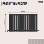 iBathUK Apex Horizontal Single Panel Slim Radiator, Designer Heating Radiators