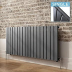 iBathUK Apex Horizontal Single Panel Slim Radiator, Designer Heating Radiators