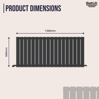 iBathUK Apex Horizontal Single Panel Slim Radiator, Designer Heating Radiators