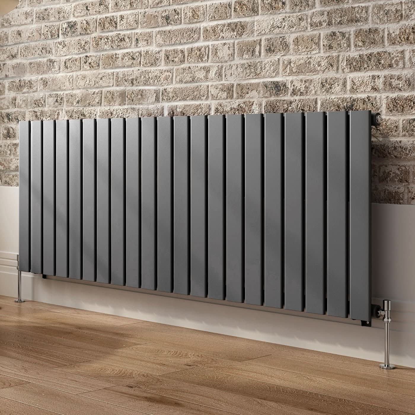 iBathUK Apex Horizontal Single Panel Slim Radiator, Designer Heating Radiators