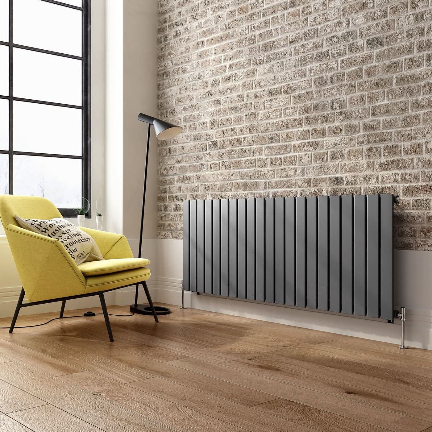 iBathUK Apex Horizontal Single Panel Slim Radiator, Designer Heating Radiators