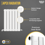 iBathUK Apex Horizontal Single Panel Slim Radiator, Designer Heating Radiators