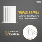 iBathUK Apex Horizontal Single Panel Slim Radiator, Designer Heating Radiators