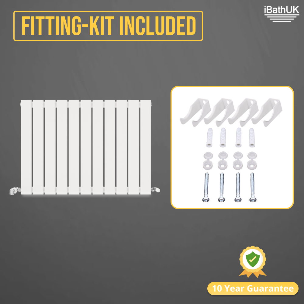 iBathUK Apex Horizontal Single Panel Slim Radiator, Designer Heating Radiators