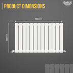 iBathUK Apex Horizontal Single Panel Slim Radiator, Designer Heating Radiators