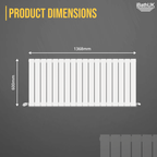 iBathUK Apex Horizontal Single Panel Slim Radiator, Designer Heating Radiators