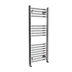 Curved Heated Towel Rail Bathroom Radiator - Chrome