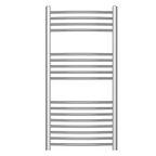 Curved Heated Towel Rail Bathroom Radiator - Chrome