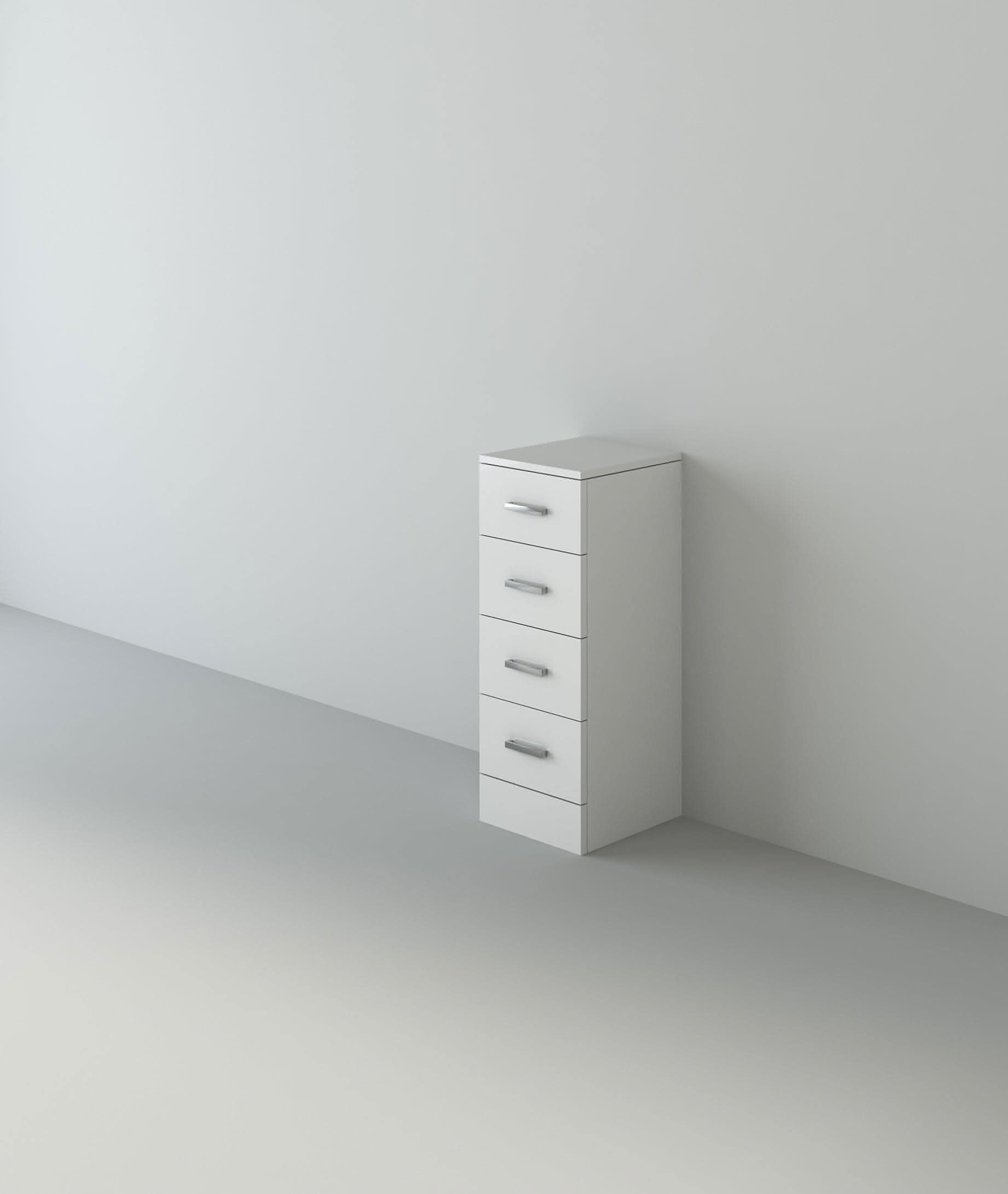 Mars 4 Drawer Storage Unit - Gloss White - Drawer Options
